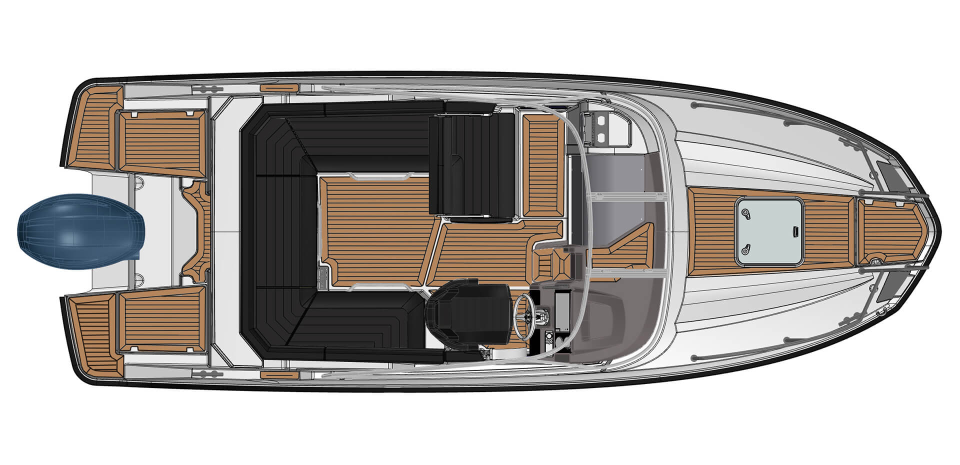 Finnmaster T6 Day Cruiser Yerleşim Planı