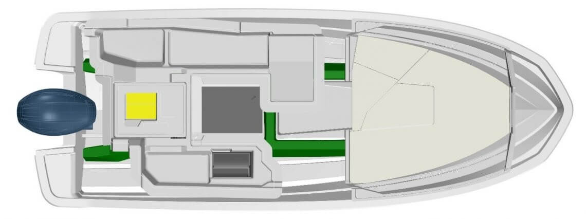 Finnmaster T6 Day Cruiser Yerleşim Planı