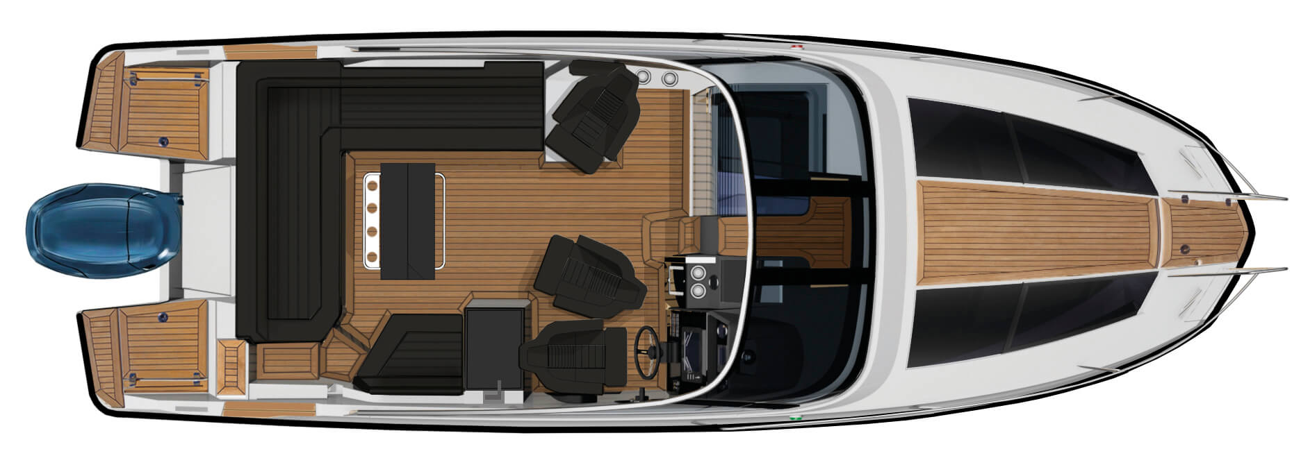 Finnmaster T8 Day Cruiser Yerleşim Planı