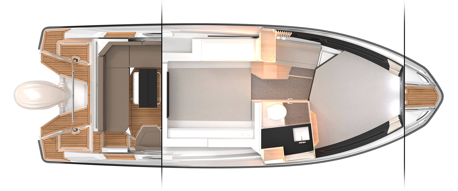 Finnmaster T9 Day Cruiser Yerleşim Planı